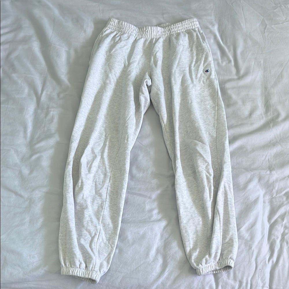 Champion Gray Sweatpants Relaxed Fit Cotton Blend